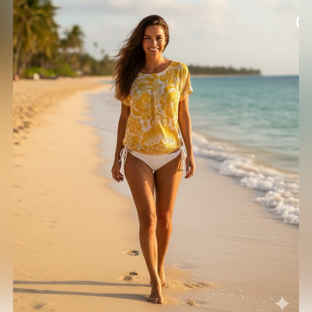 Diane Von Furstenberg swimming tunic coverup S 0
